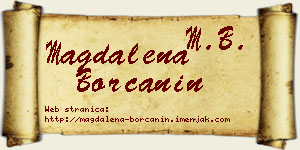 Magdalena Borčanin vizit kartica